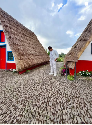 Thatched-roof village